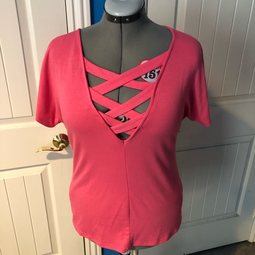 NWOT New York & Company Dusty Pink T-Shirt Medium